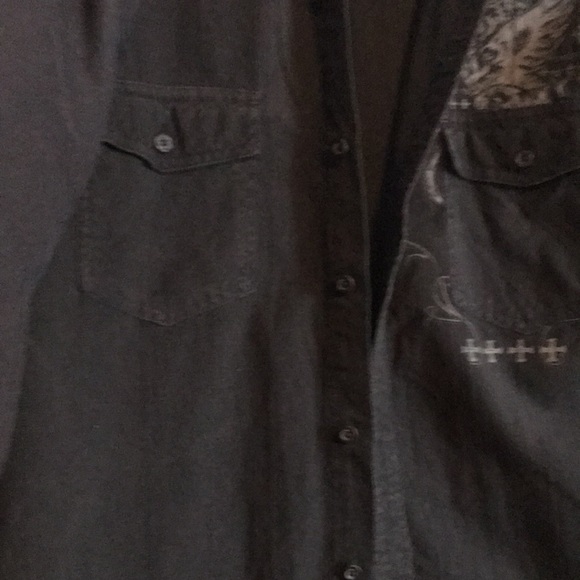 Mens MACHINE Graphic button up - Picture 4 of 6